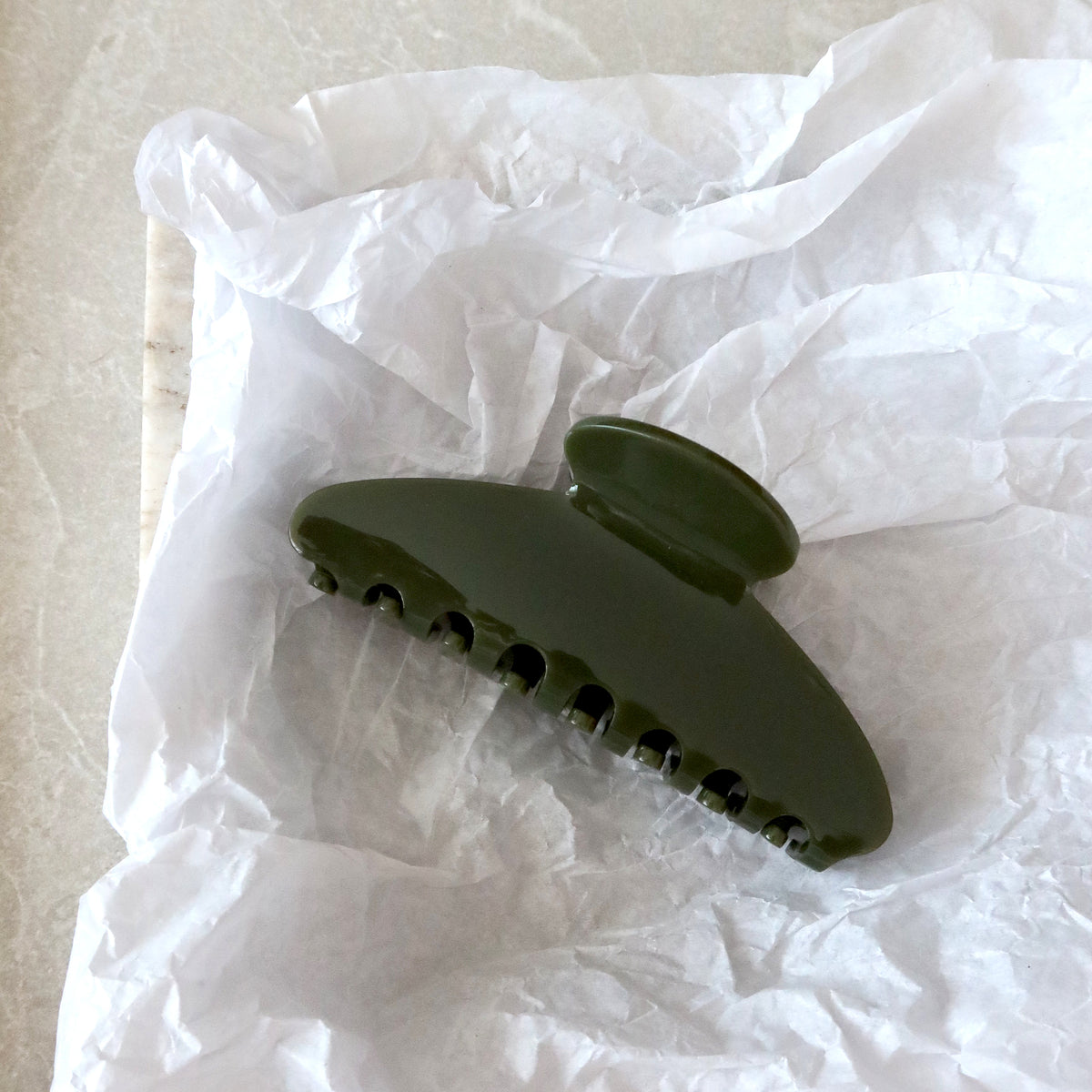 Щипка за коса Pamela Olive Green