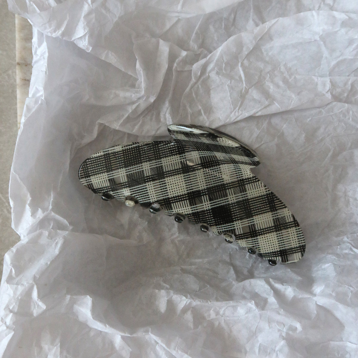 Сет щипки за коса Black Check