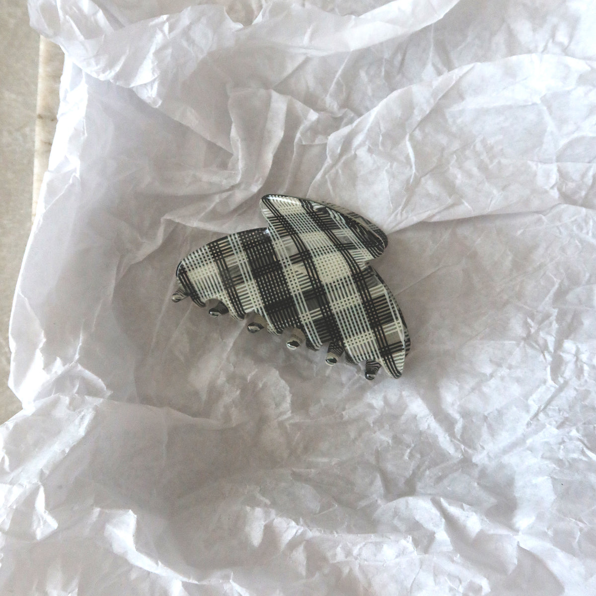 Сет щипки за коса Black Check