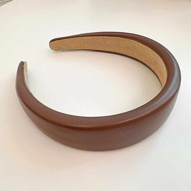 Диадема FAUX LEATHER BROWN