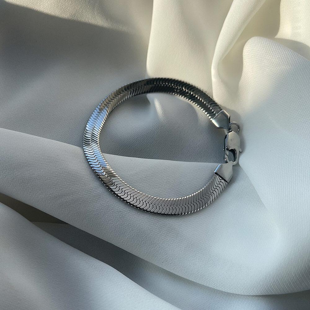 Гривна HERRINGBONE SILVER