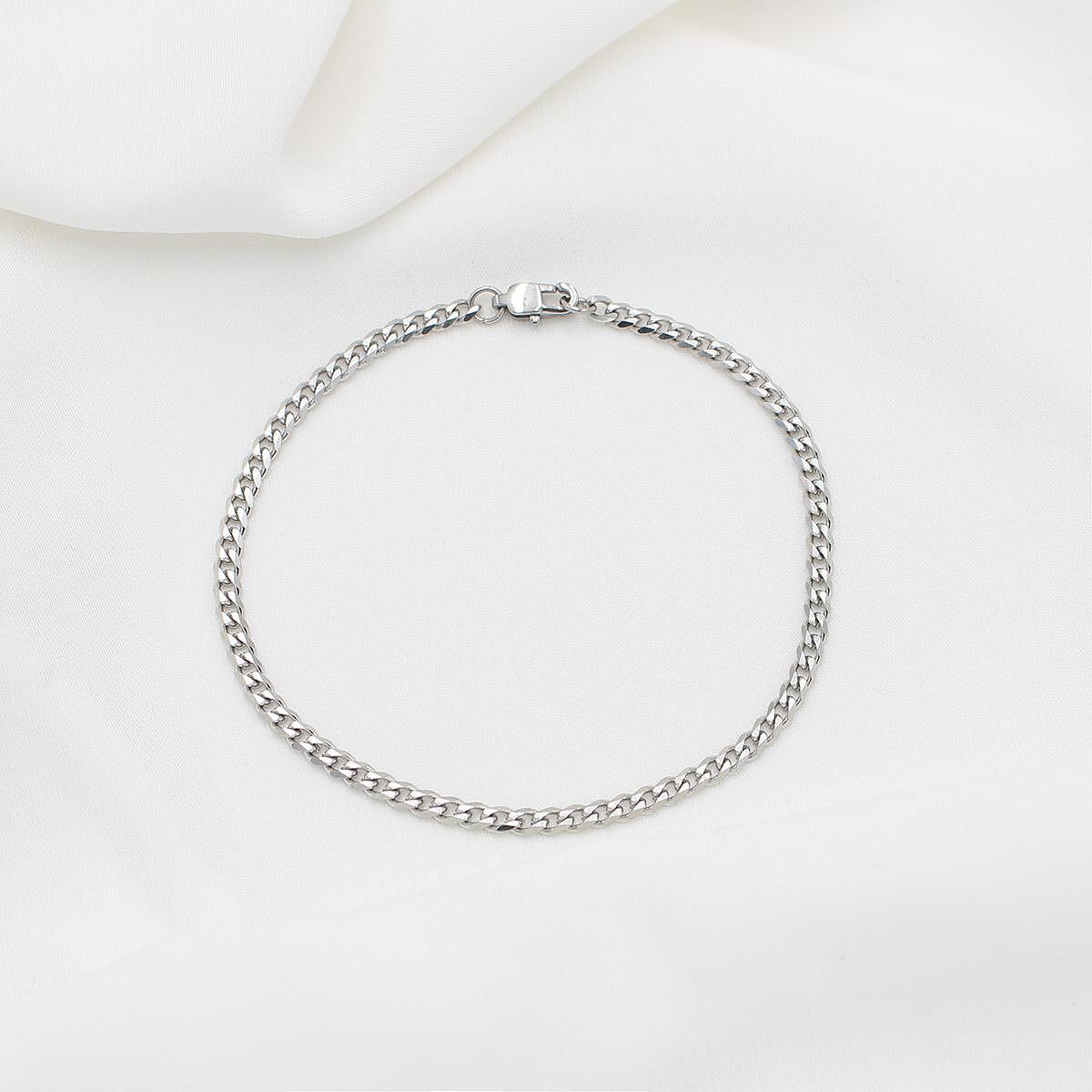 Гривна за глезен AMBER SILVER