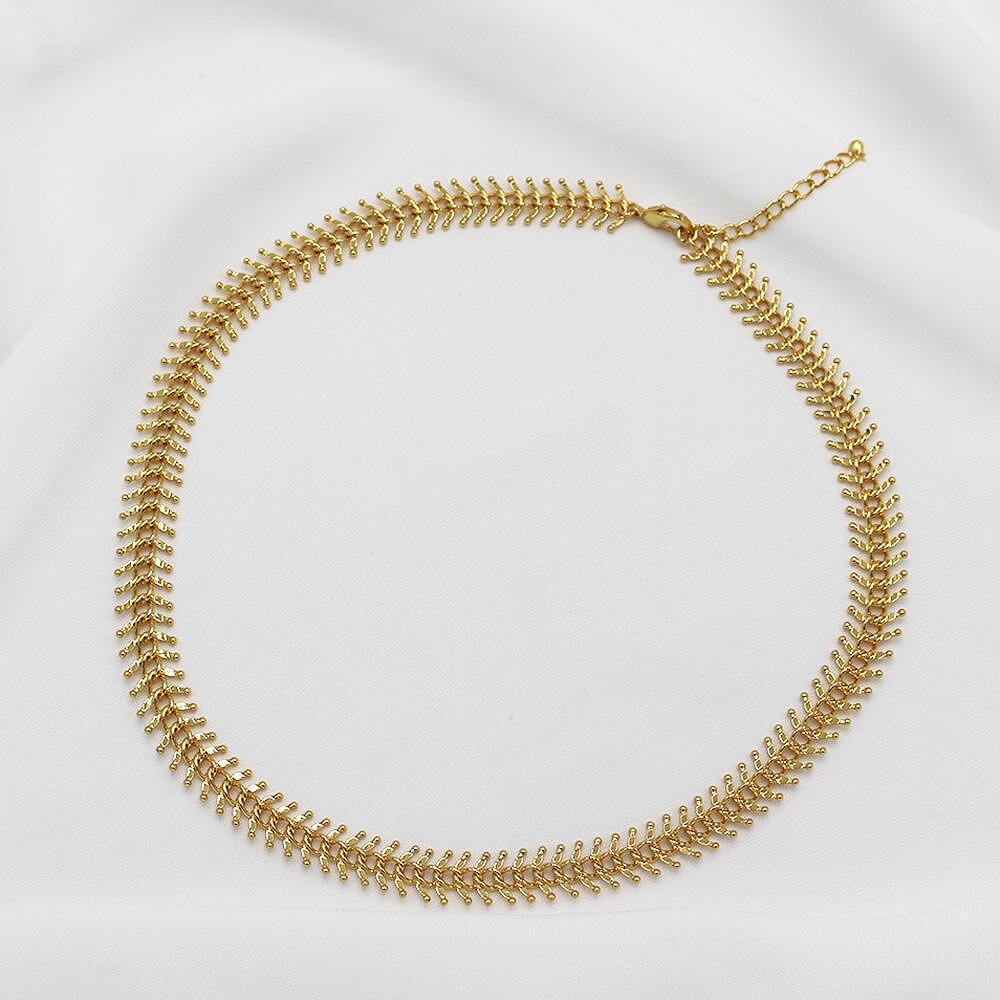Колие Fishbone Gold