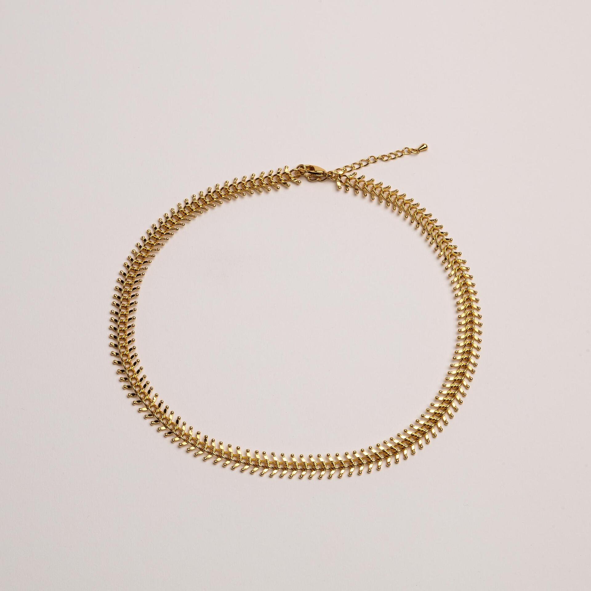 Колие Fishbone Gold