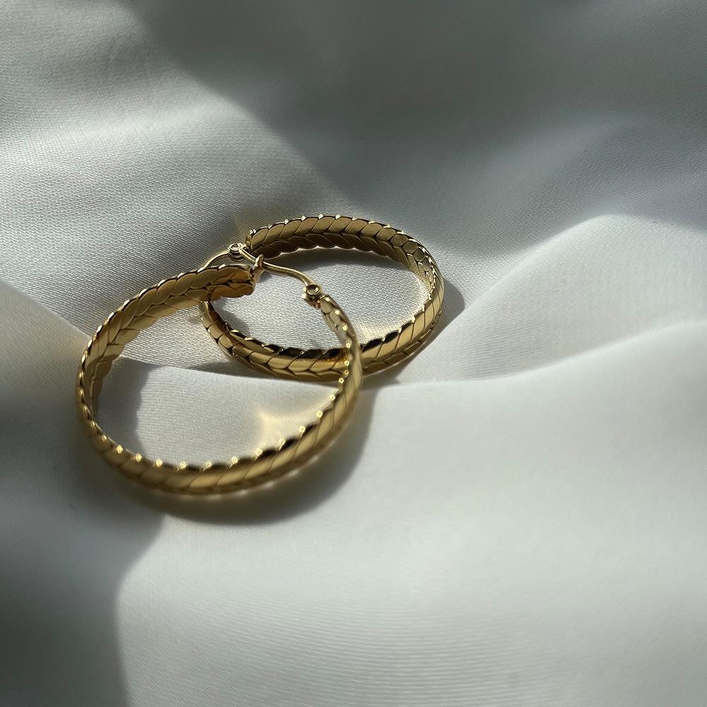 Обеци Athena Gold