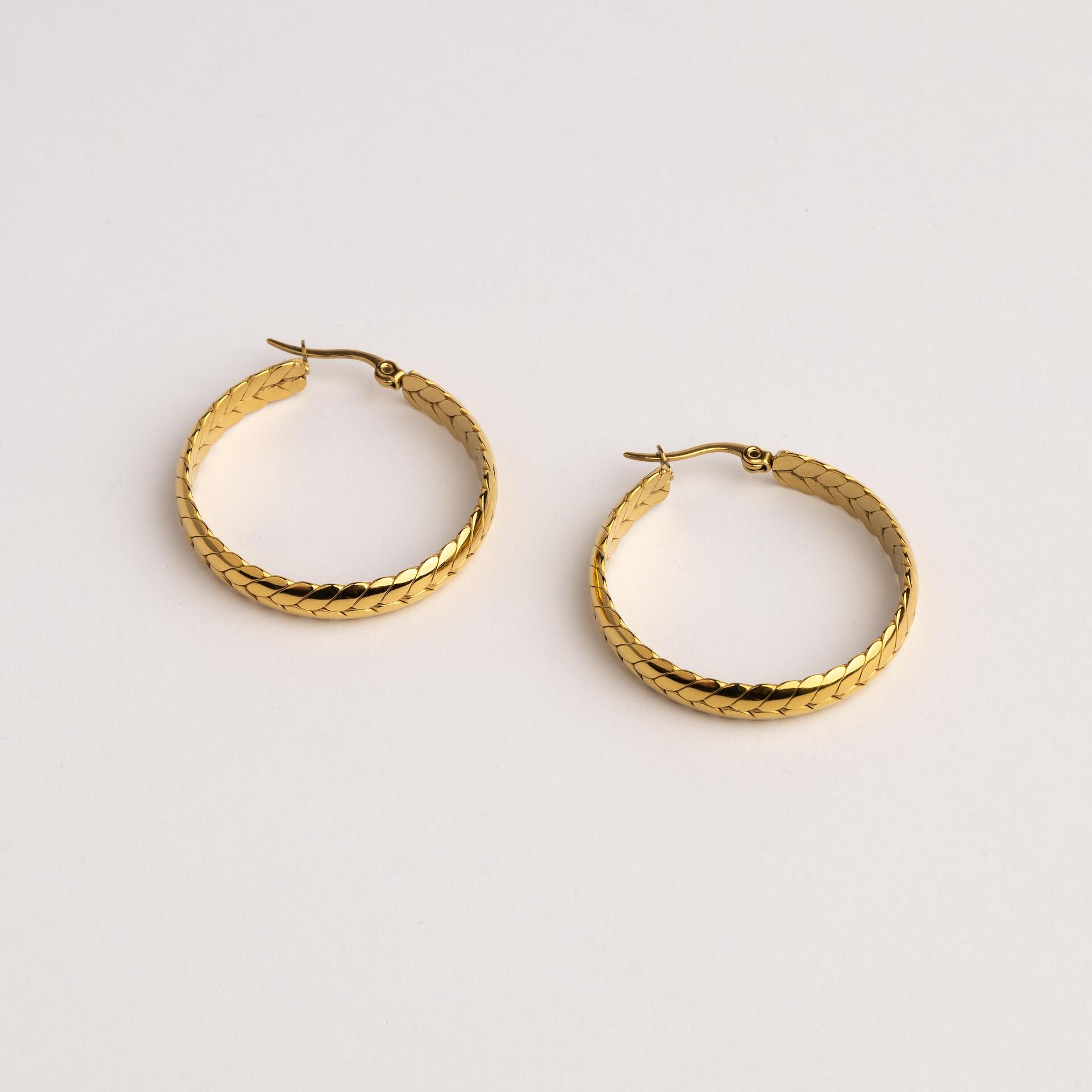 Обеци Athena Gold