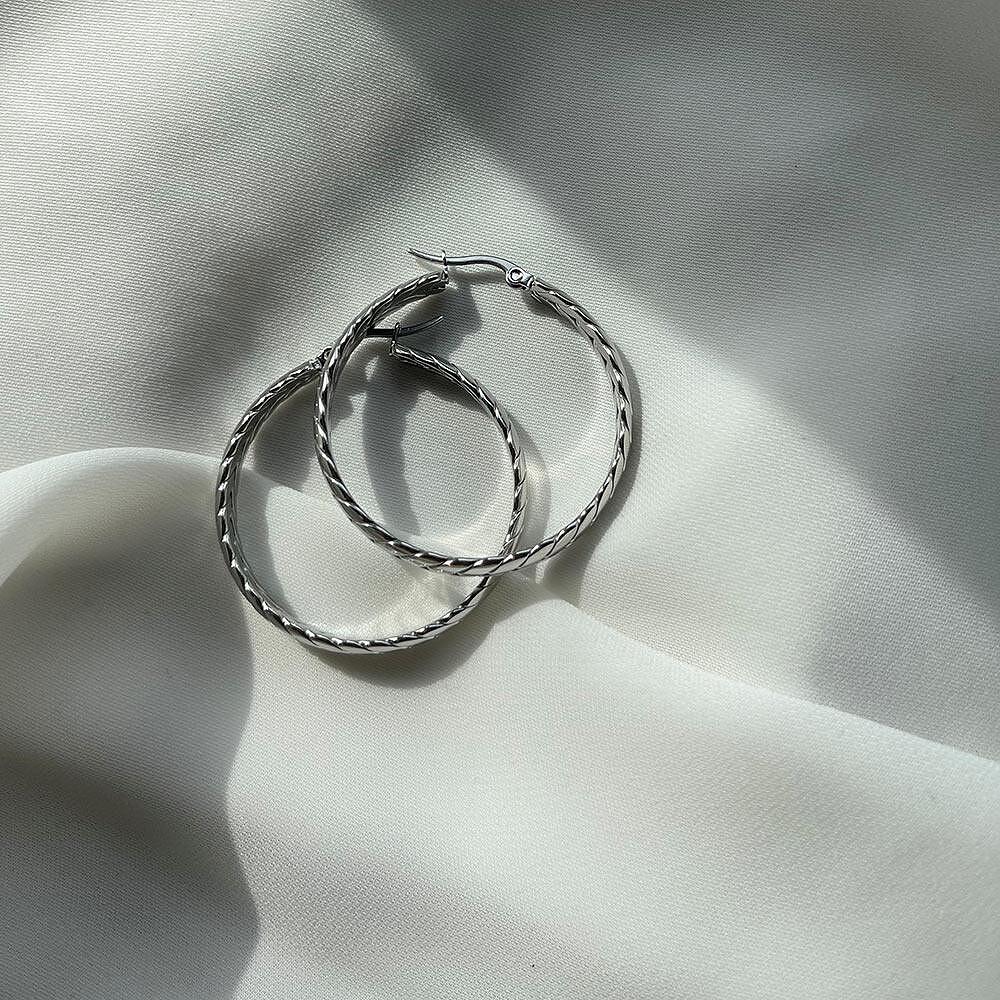 Обеци Athena Silver