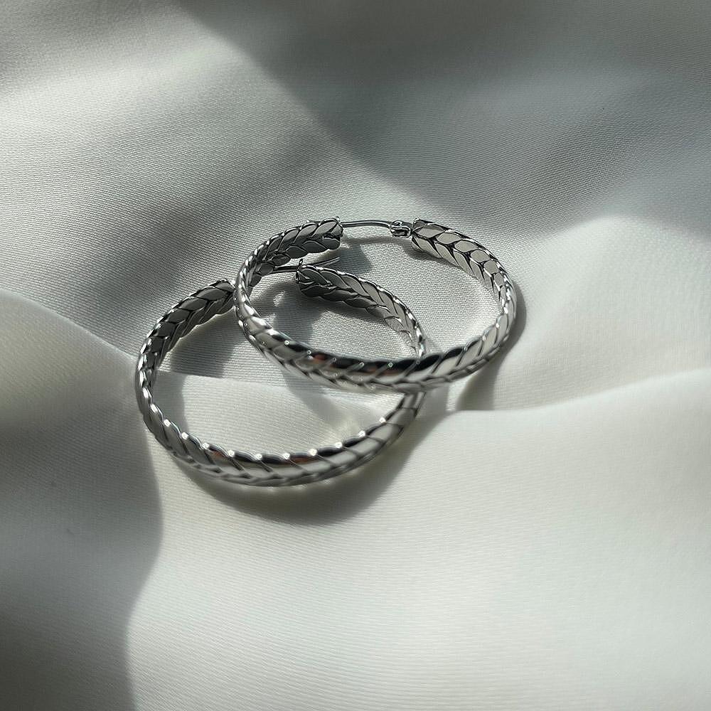 Обеци Athena Silver