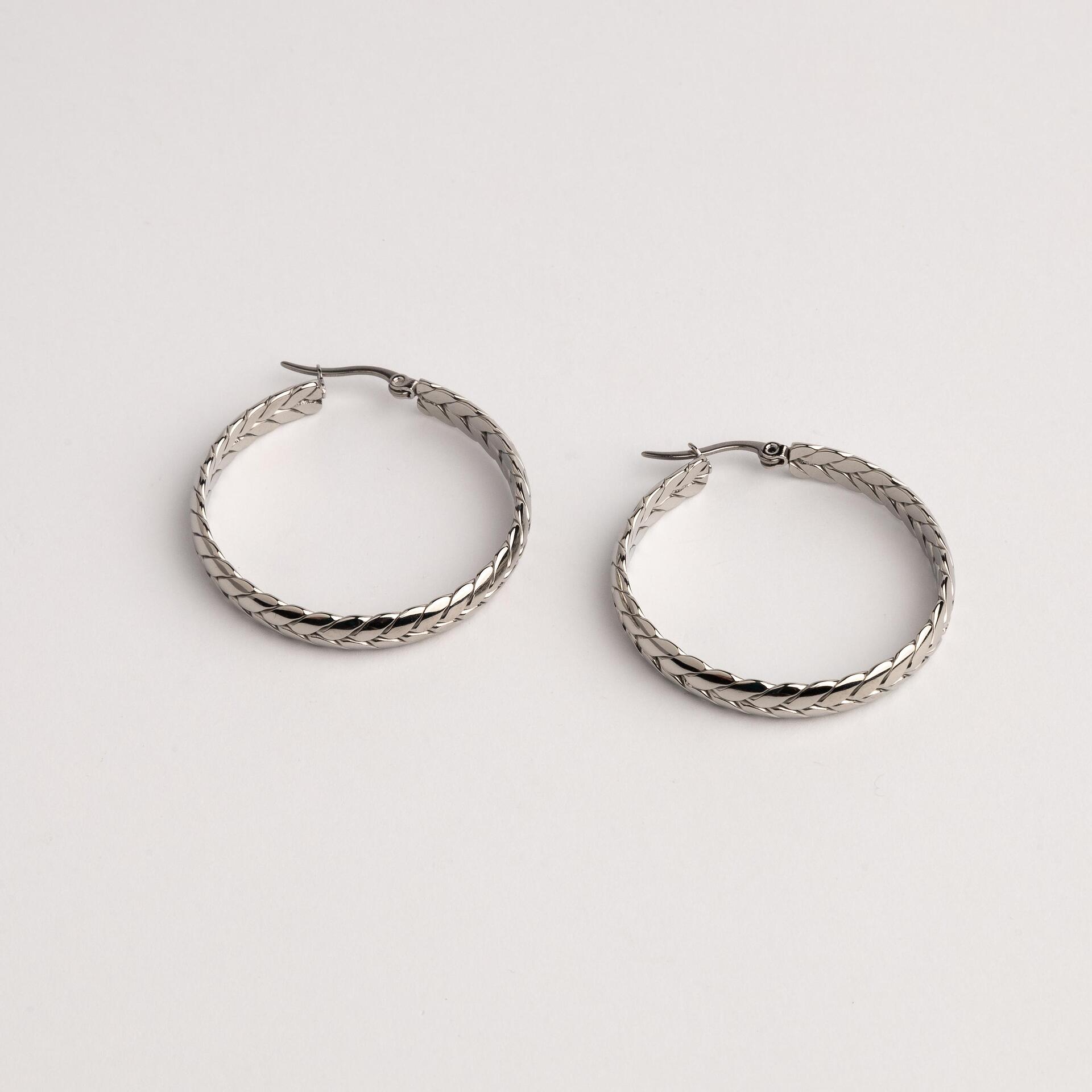 Обеци Athena Silver