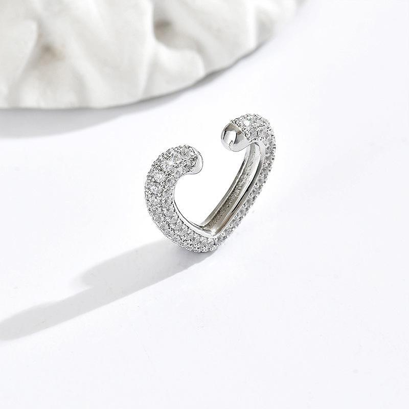 Обеца без продупчване BRIGHT CRYSTAL HEART