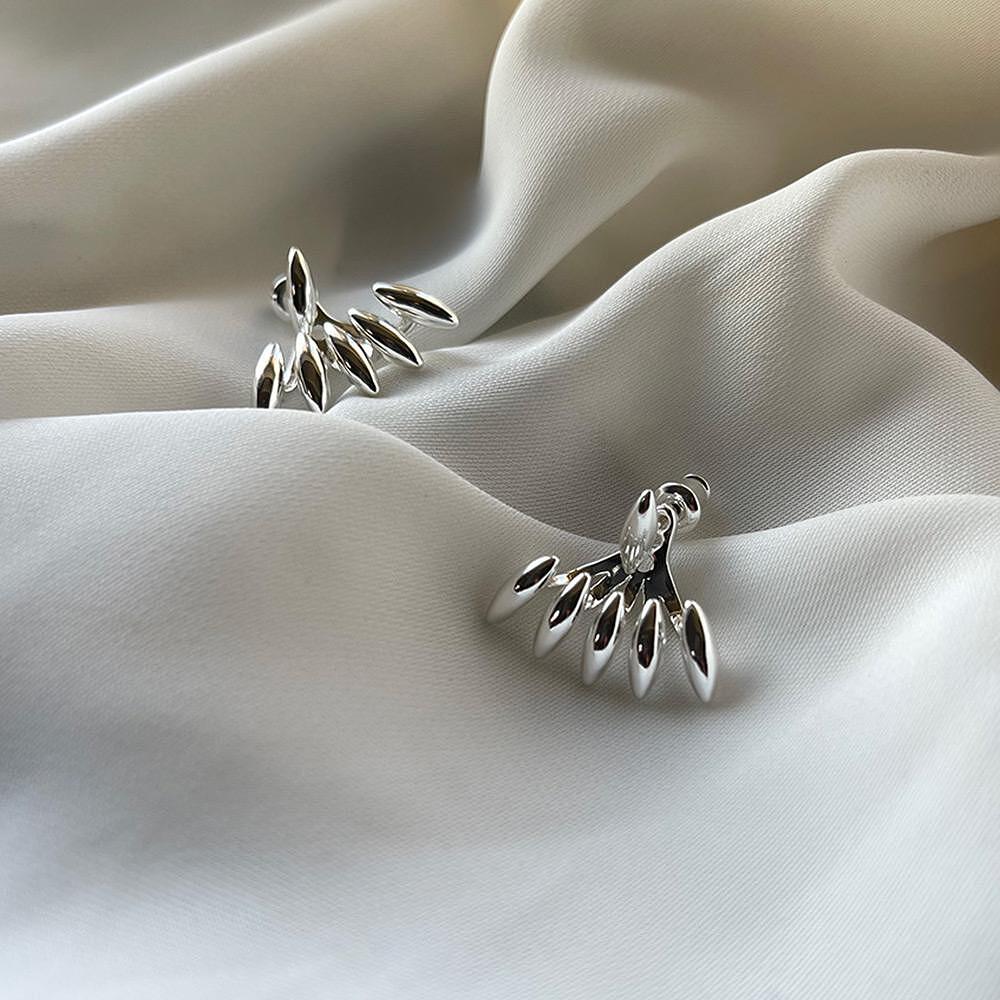 Обеци Flare Silver