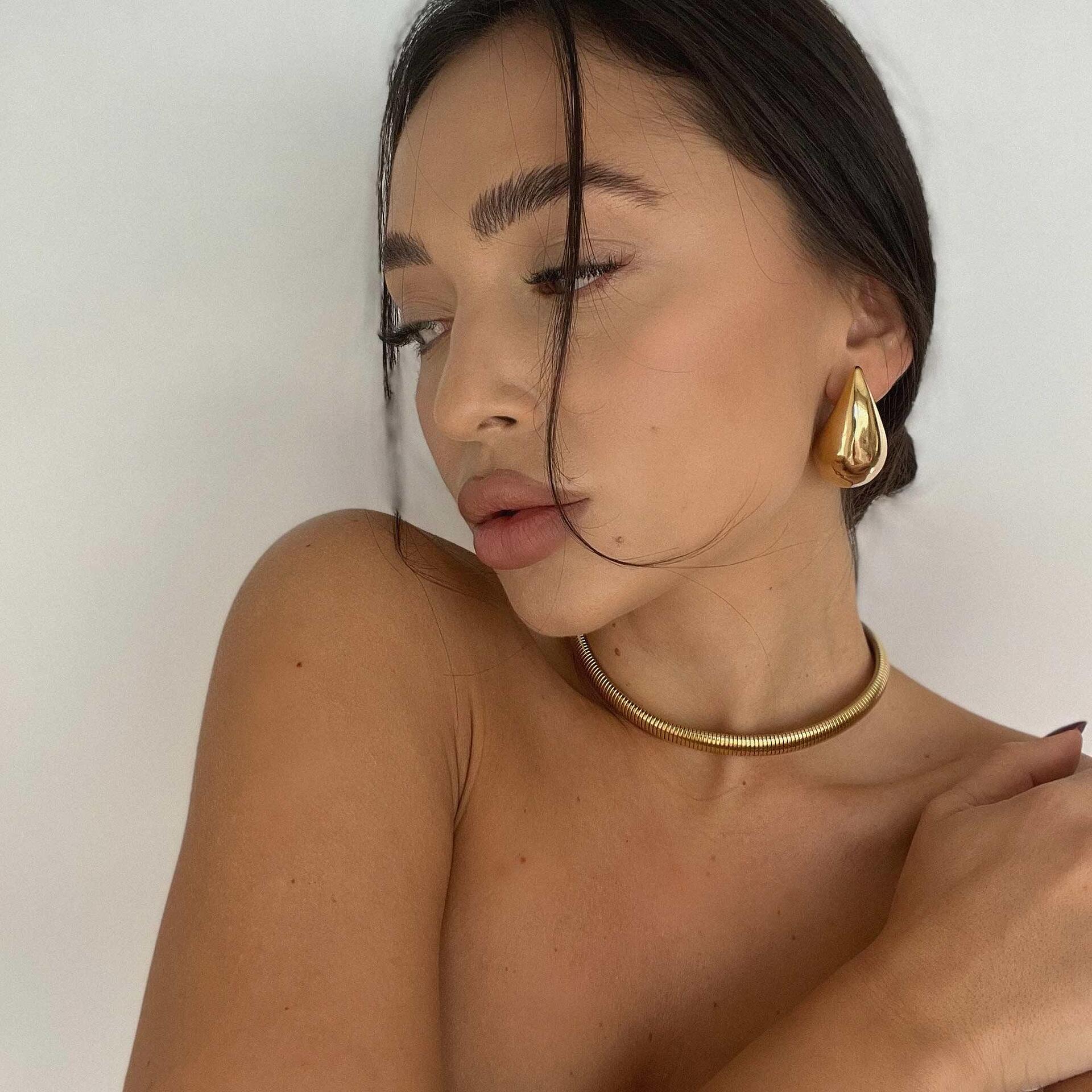 Обеци Hailey Gold