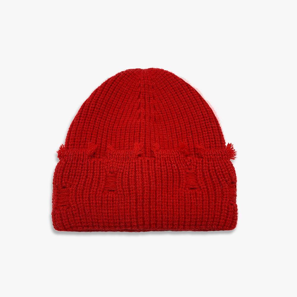 Плетена шапка Rebel Hot Red