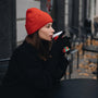 Плетена шапка Rebel Hot Red