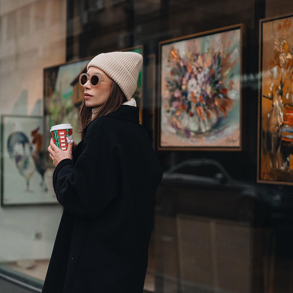Плетена шапка Rhyme Beige Latte
