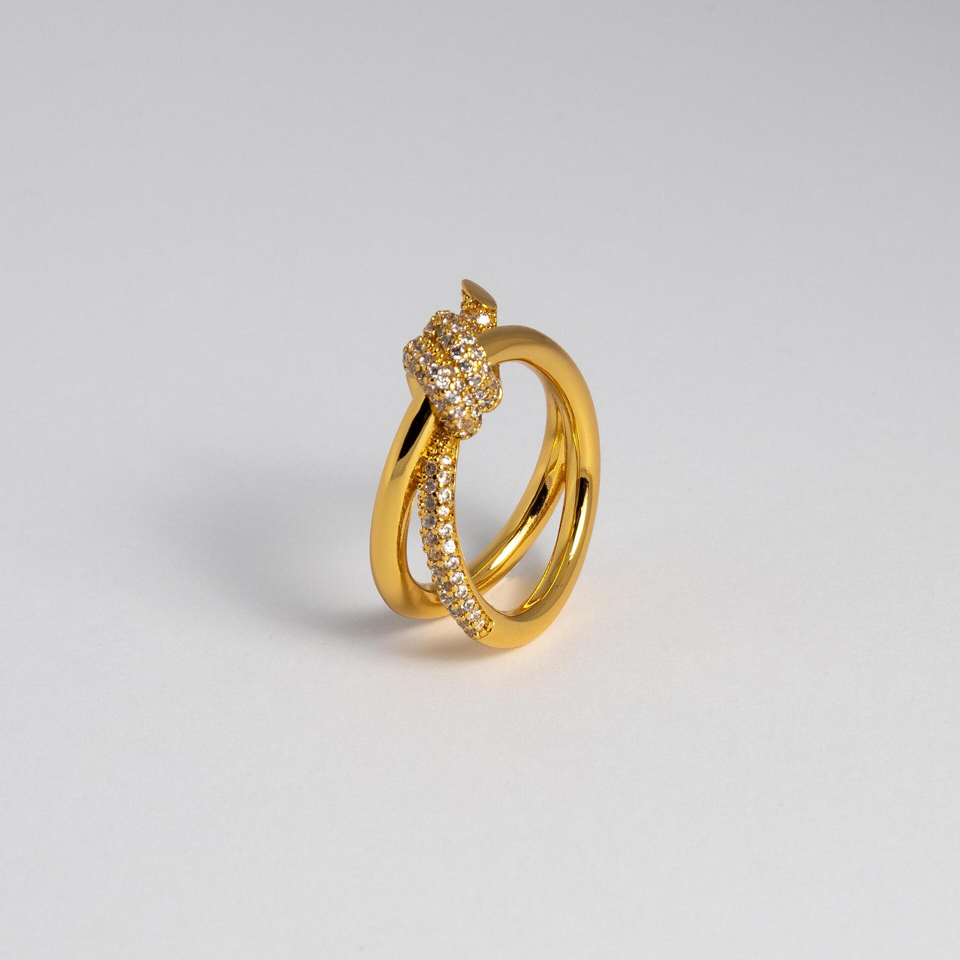 Пръстен Crystal Knot Gold